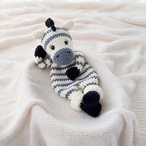 Pattern Crochet Lovey Plushie Zebra, Stuffed Animal, Amigurumi, PDF Tutorial in English(US)
