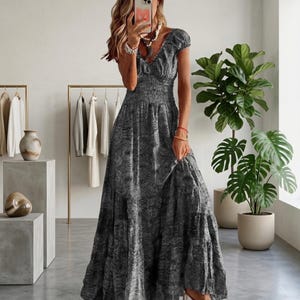 classic smocked maxi dress Smocked Maxi Dress-White L