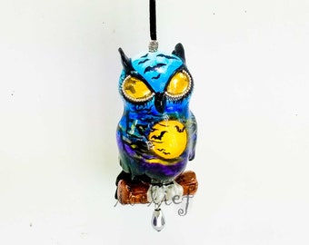 Owl Ornament & charm hang rear view mirror for car