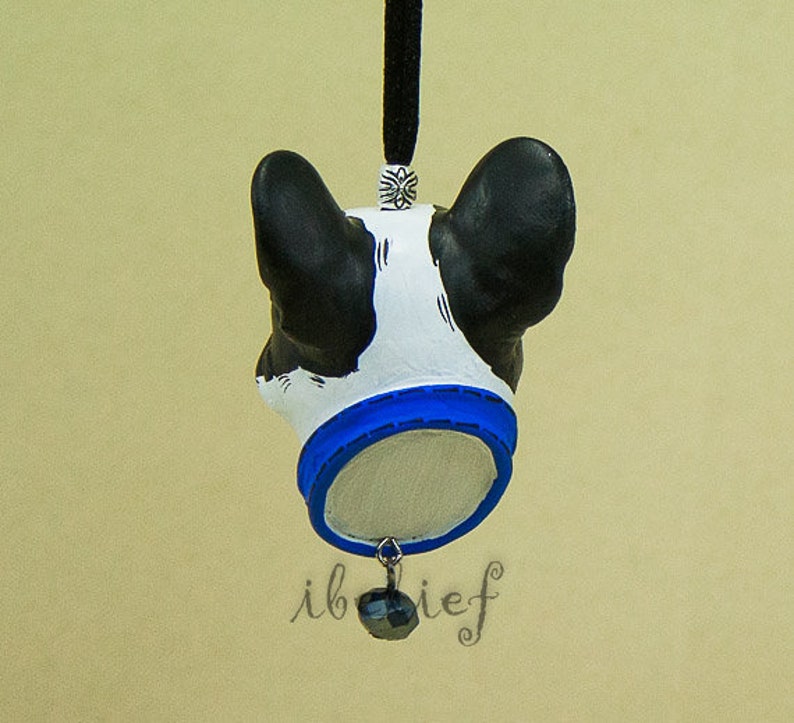 French Bulldog Ornaments day of dead charm hang rear view mirror for car