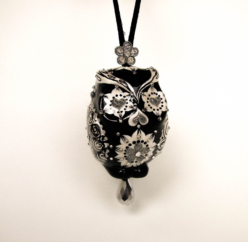 Owl Ornament & charm hang rear view mirror for car Etsy