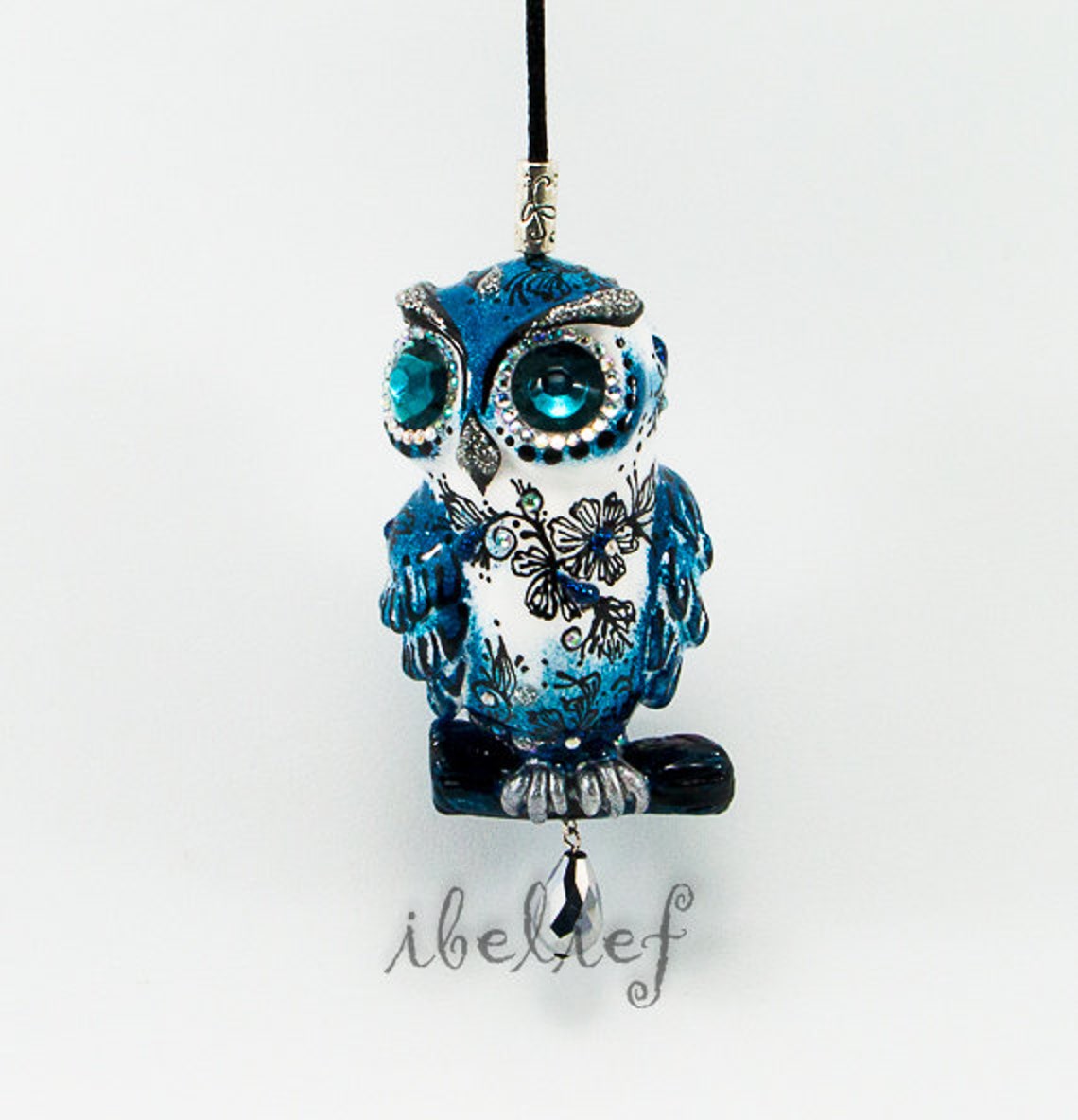 Owl Ornament & Charm Hang Rear View Mirror for Car Etsy