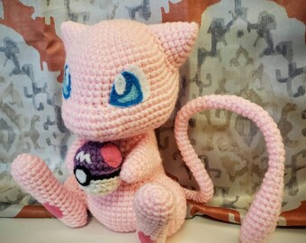 Mew Crochet Pattern PDF: Amigurumi Plush Toy Tutorial (Instant Download)