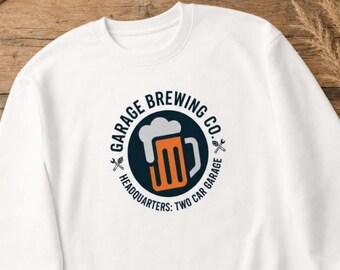 Garage Brewing Co Sweatshirt, Homebrewer Gift, Vintage Brewery Logo Crewneck, Garage Brewery Sweatshirt, Home Brewing Gift