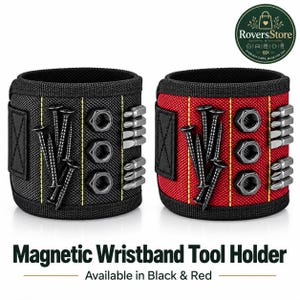 Magnetic Wristband Tool Holder for Screws Nails Drill Bits, Adjustable DIY Handyman Organizer Bracelet