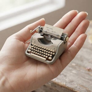 1:12 Dollhouse Typewriter, Miniature Vintage Desktop, Dollhouse Office Furniture STL File