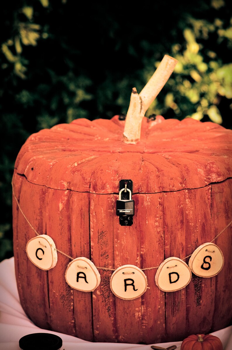 Custom Wood Hand Carved Painted Pumpkin Card Box Or Pumpkin Etsy