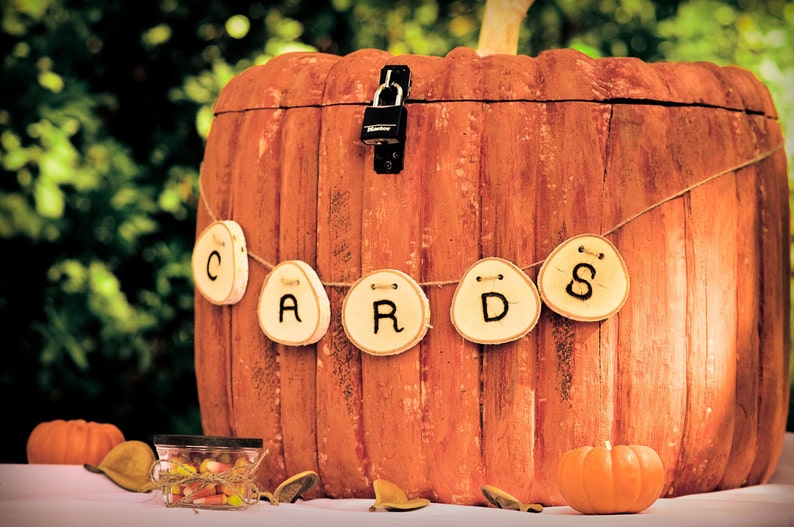 Custom Wood Hand Carved Painted Pumpkin Card Box Or Pumpkin Etsy