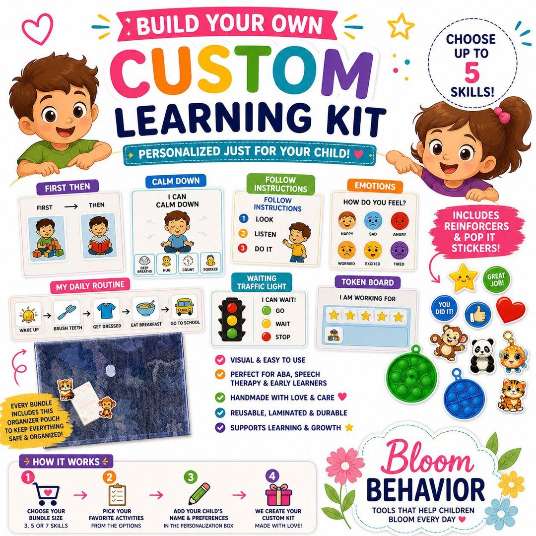 Custom ABA Learning Kit - Etsy