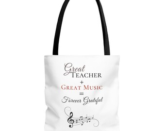 Musik Lehrer Wertschätzung Tasche | Für immer dankbar Edition | Violinschlüssel