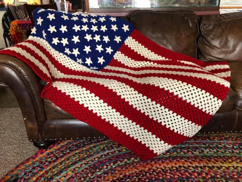 American Afghan Crochet Pattern image 2