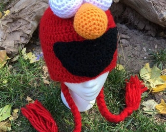 Red Monster Inspired Crochet Hat