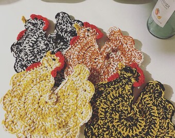 Crochet Chicken Hotpad