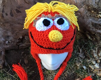 Inspired Orange Monster Handmade Crochet Hat