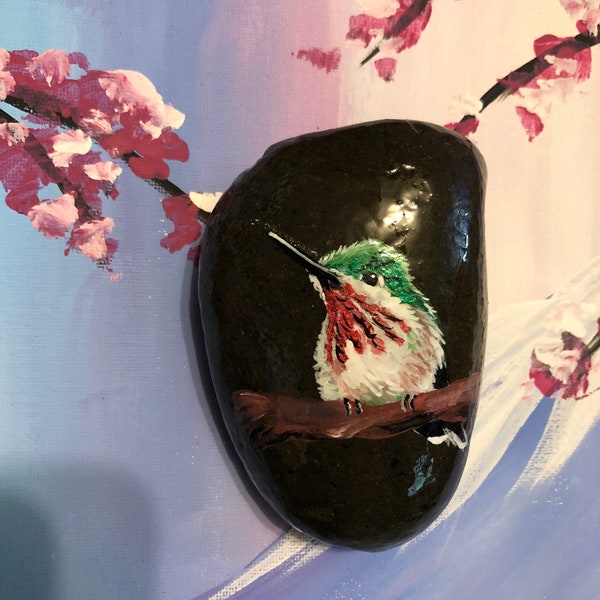 Hummingbird Painted Rock