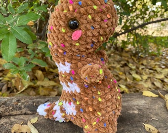 Gingerbread Trex Crochet Plushie