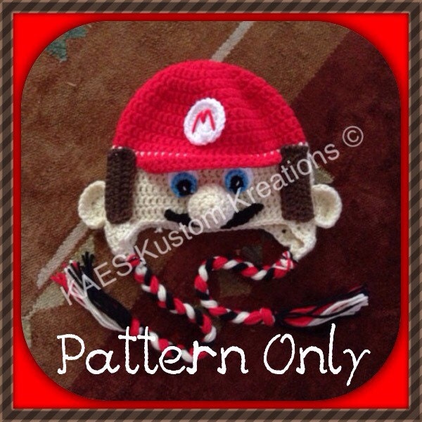 Mario Brother's Hat PDF pattern INSTANT DOWNLOAD