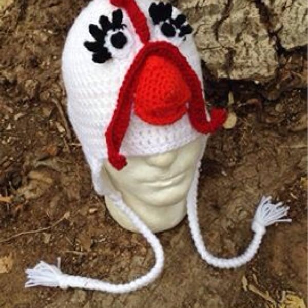 Inspired Chicken Monster Handmade Crochet Hat