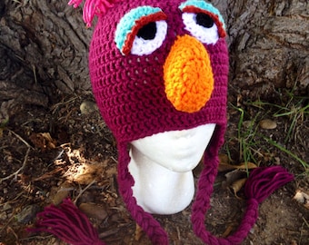 Purple Monster Handmade Crochet Hat