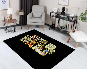 The Star Wars Rug, For Star Wars Fans, Legendary Film, Galactic Empire Logo, Movie Rug, Galactic Space Rug, Sci-Fi Fantasy Rug, Since 1977
