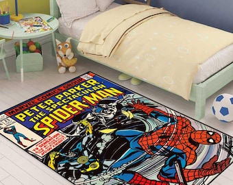 Spider Man, Spider-Man, Kids Room Rug, Player Rug, Comic Rug, Magazin Rug,Custom Rug, Printed Carpet, Legendary Film, Heroes Rug,Living Room