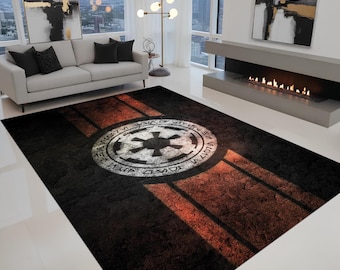 The Star Wars Rug, For Star Wars Fans, Legendary Film, Galactic Empire Logo, Movie Rug, Galactic Space Rug, Sci-Fi Fantasy Rug, Since 1977