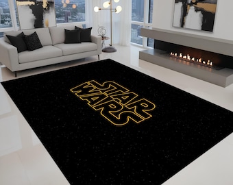 The Star Wars Rug, For Star Wars Fans, Legendary Film, Galactic Empire Logo, Movie Rug, Galactic Space Rug, Sci-Fi Fantasy Rug, Since 1977