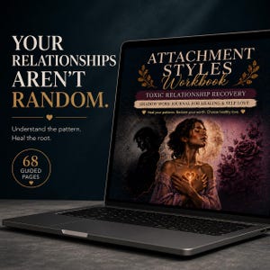 Attachment Styles Workbook | Anxious Avoidant Relationships, Shadow Work Journal PDF