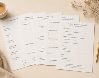 Regulation Toolkit Printable | Trauma Informed Support Bundle | A4 PDF | Minimalist Mental Health Tools