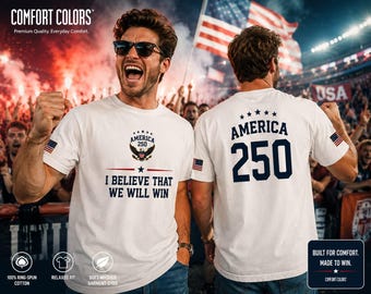 America 250 Soccer Fan Shirt, USA World Cup 2026 Tee, Patriotic Football Supporter Gift, Comfort Colors Graphic T-Shirt