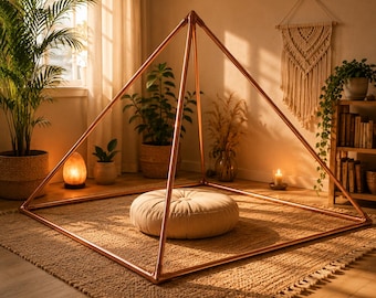 Copper Meditation Pyramid Frame | Sacred  Geometry Home Sanctuary DIY Kit