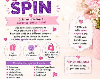 Bliss & Spin- Add on Item ONLY