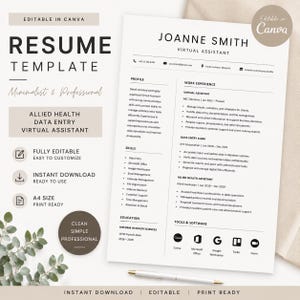Curriculum vitae per professioni sanitarie, inserimento dati e assistente virtuale.