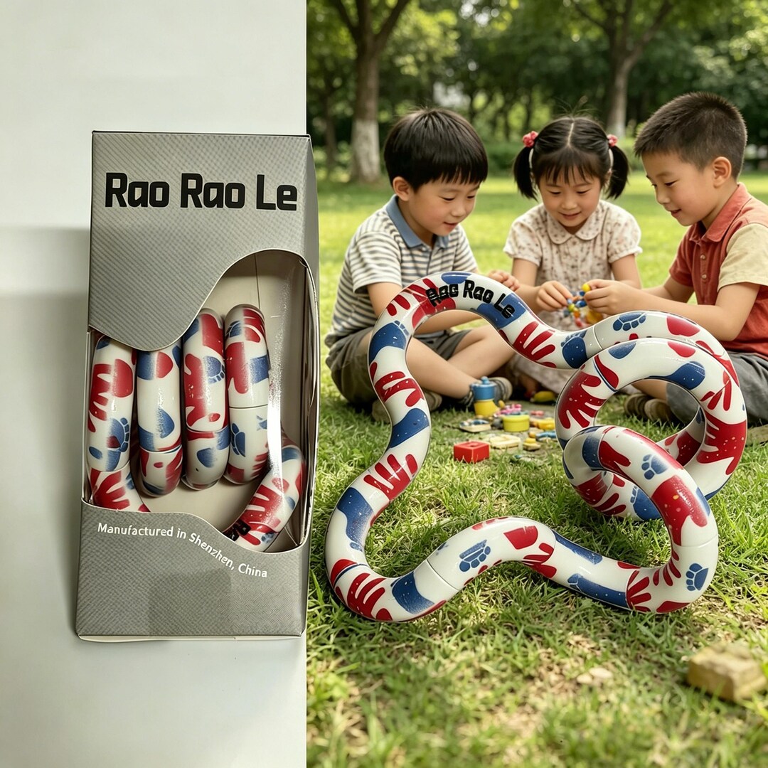 Toy Rao Rao Rao Le Twistable Fidget Toy, Colorful Bendable Sensory Snake for ...