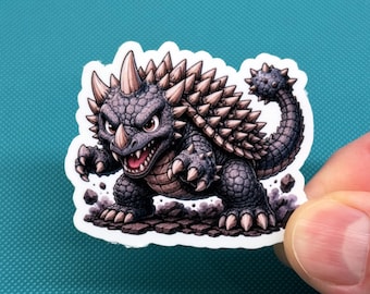 Chibi Anguirus-vinylsticker – waterdichte Kaiju-sticker