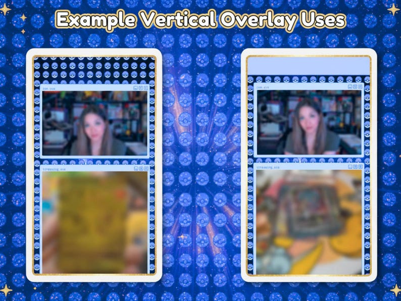Kyron Overlay Example TCG Stream Overlay Package: Vertical Tiktok Pack Opening, Poke Stream ...