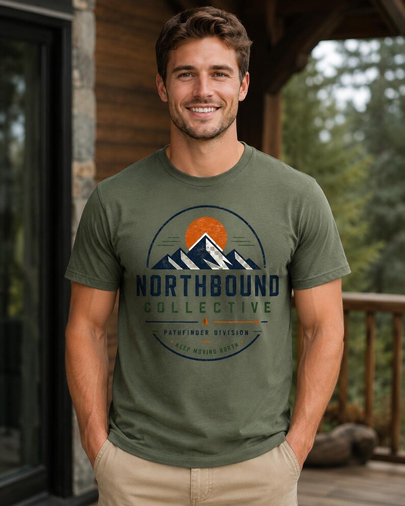 Northbound Collective Shirt, Pathfinder Division Tee, Outdoor Adventure TShirt, Mountain Explorer Shirt, Hiking Graphic Tee, Nature Lover image 2