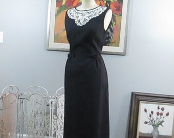 Vintage 1960's R & K Originals Black Dress