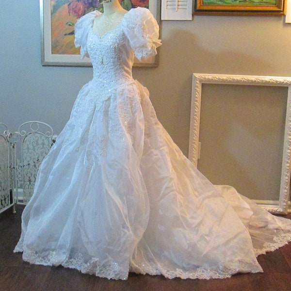 Vintage 1980's Mori Lee Wedding Gown