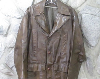 Vintage 1970's Brown Leather Jacket