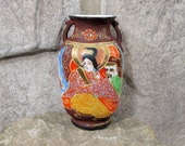 Vintage Satsuma Moriage Mini Vase