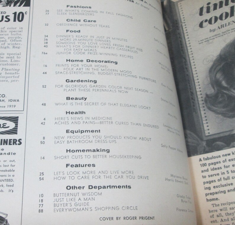 Vintage Family Circle Magazine, September 1961 - Etsy