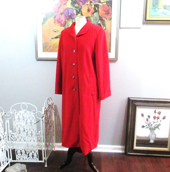 Vintage Red Kashmiracle Dress Coat Gem