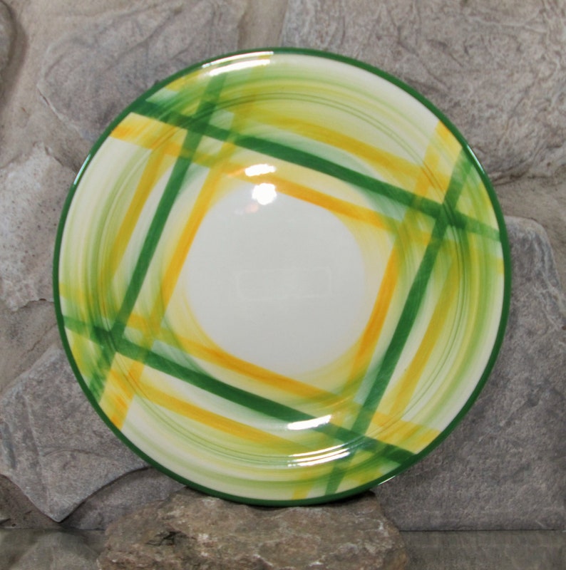 Vintage Vernon Kilns Gingham Pattern Charger
