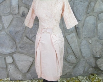 Vintage 60's Blush Pink Cocktail Dress
