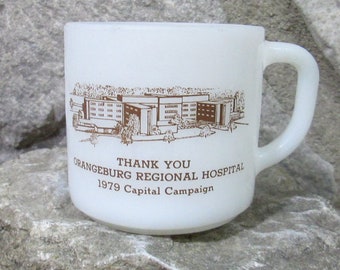 Vintage 1979 Federal Glass Orangeburg Regional Hospital Mug