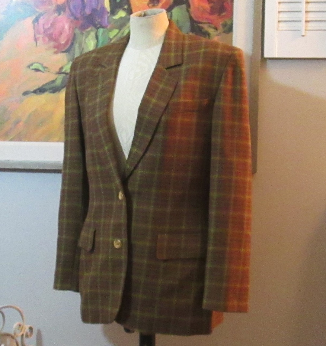 Vintage Missoni Donna Brown Plaid Wool Blazer - Etsy