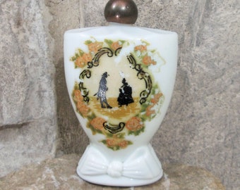 Botella de vidrio con leche de colonia Coquette vintage