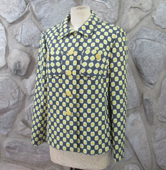 Vintage 1960's Andrew Arkin Gray and Yellow Jacket - image 1