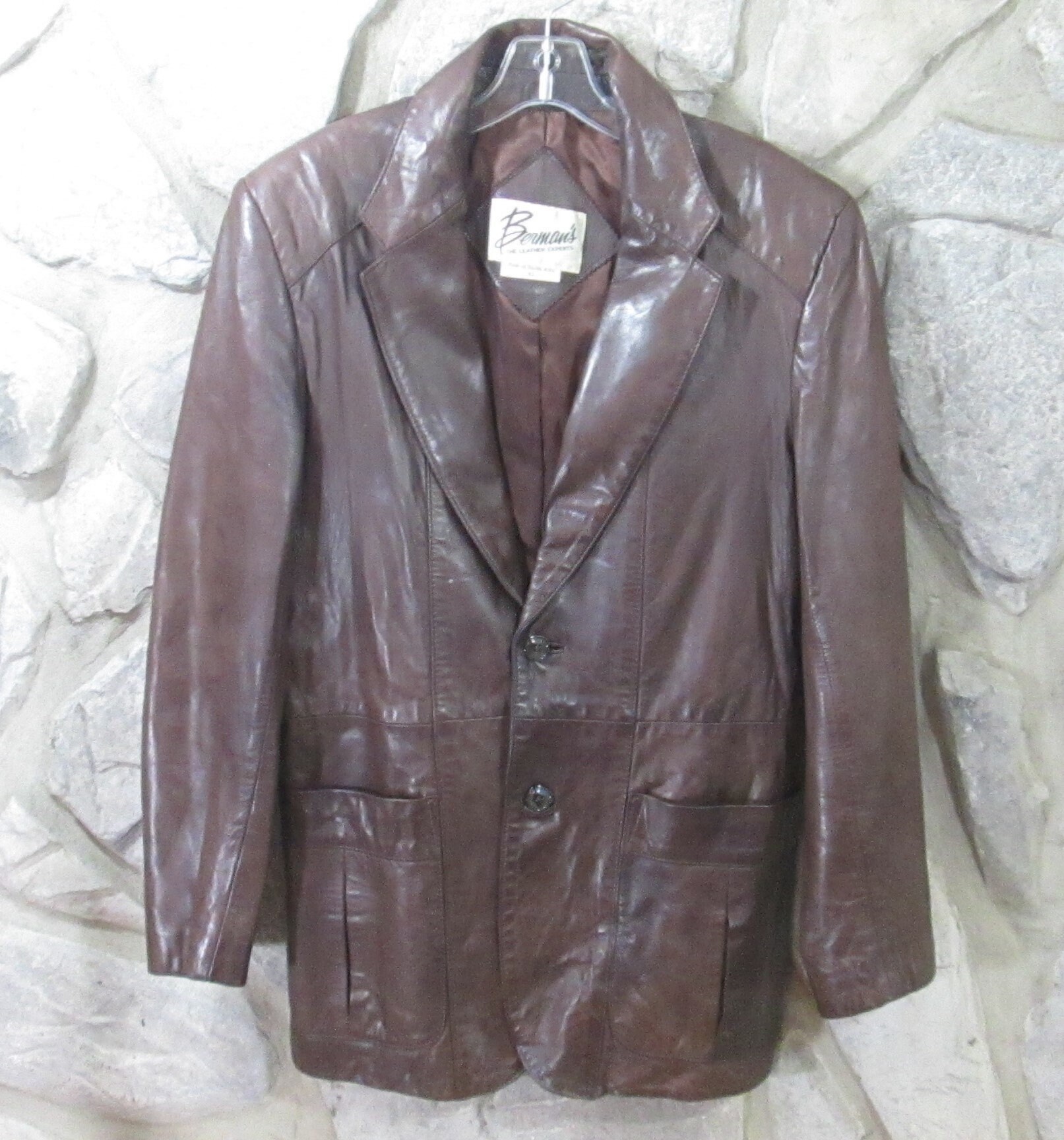 Vintage 1970's Brown Leather Jacket - Etsy Vintage 1970's Brown Leather Jacket - Etsy